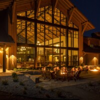 Sage Lodge Montana | Firepits with View into Lodge